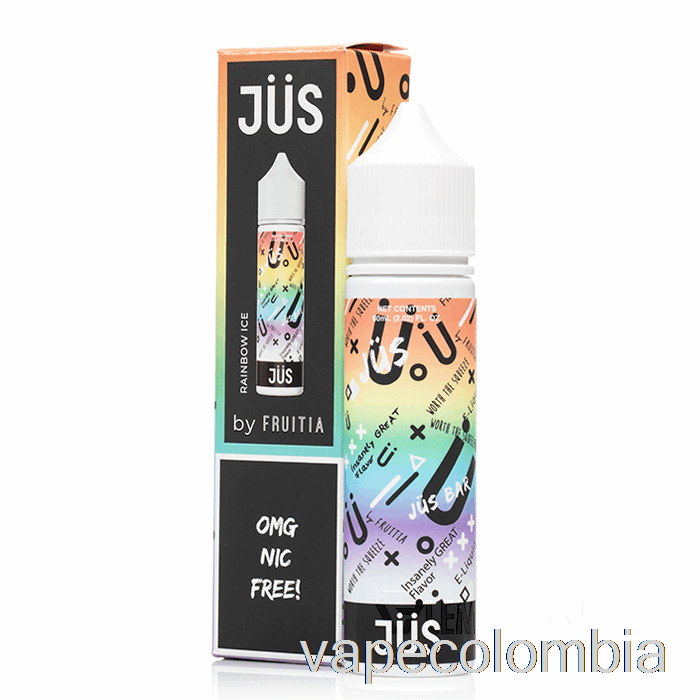 Vape Kit Completo Rainbow Ice - Jus E-líquido - 60ml 0mg